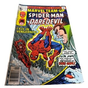 Marvel Team-Up Spider-Man Daredevil VS The Owl Comic Book #73 Vintage 1978